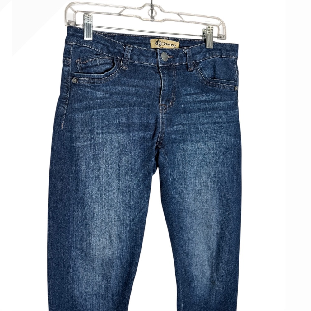 DEMOCRACY Jeans Sizeβ 6 Seamless Ankle Skimmer Jeans Dark Wash Raw Hem ππ - Picture 2 of 7